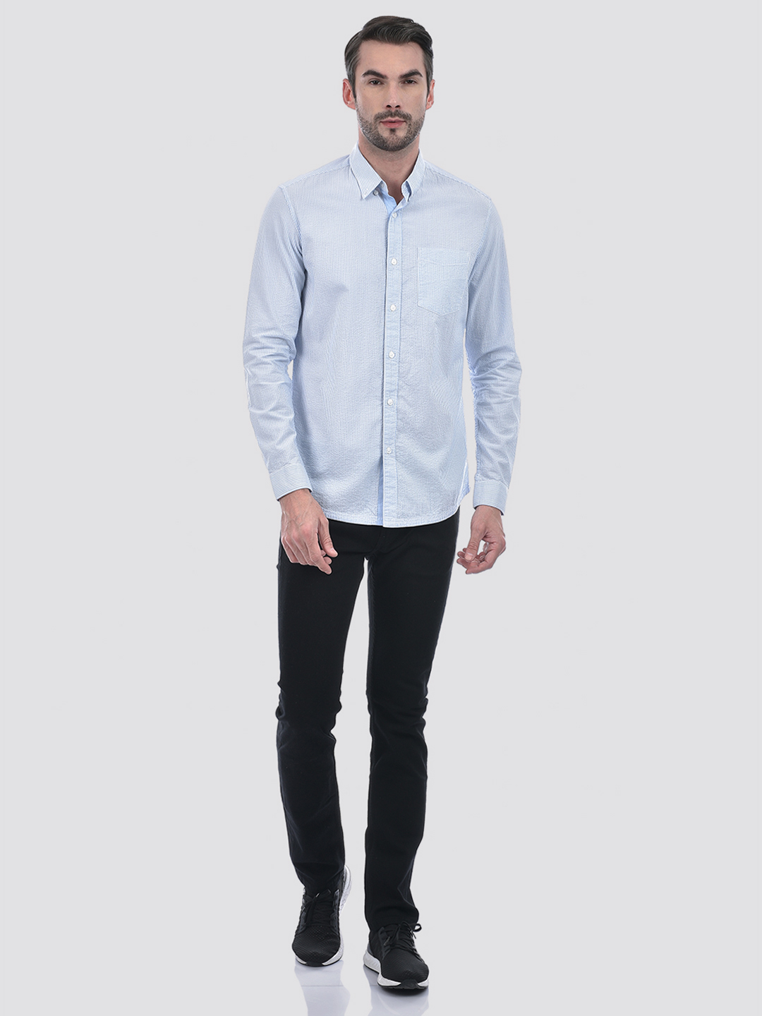 Numero Uno Men Subtle Striped Shirt